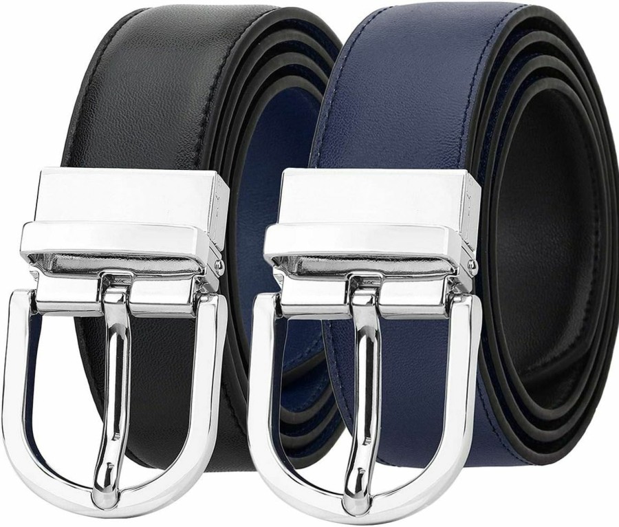 Falari Falari Reversible Belt Genuine Leather Fashion Belt With Single Prong Buckle For Women Youth Kids (1 Belt For 2 Colors) | Belts