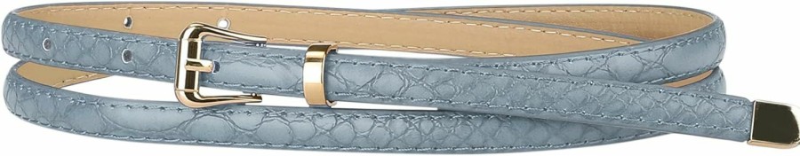 Allegra K Allegra K Womens Skinny Embossed Leather Belts Alloy Pin Buckle Belt For Jeans Dresses Pants | Belts