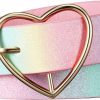 SATINIOR Satinior Rainbow Belt Pu Leather Waist Belt Women Girls Glitter Belt With Heart Buckle Adjustable Shiny Dress Belt For Jeans Dress | Belts