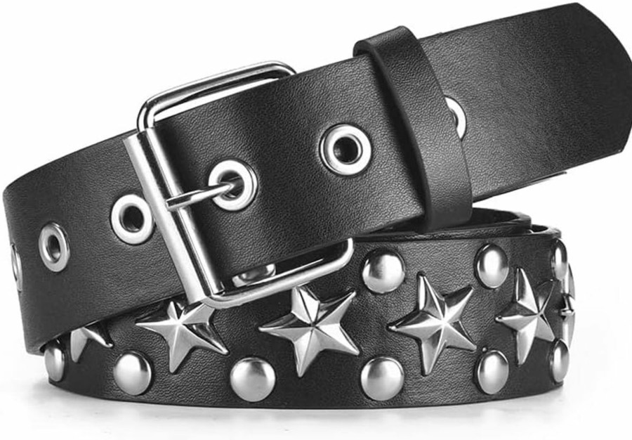 CiviLight Civilight Star Studded Belt Rivet Y2K Belts Women Punk Accessories Gothic Belt | Belts