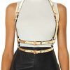 BODIY Bodiy Women High Waisted Harness Belt Mirror Waist Strap Belts Rave Punk Rock Belts | Belts