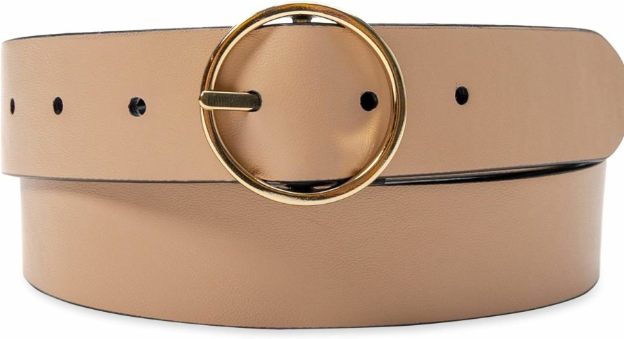 Cole Haan Cole Haan Women'S Two-In-One Reversible Circular Centerbar Buckle Leather Fashion Dress Belt For Jeans, Trousers And Dresses | Belts