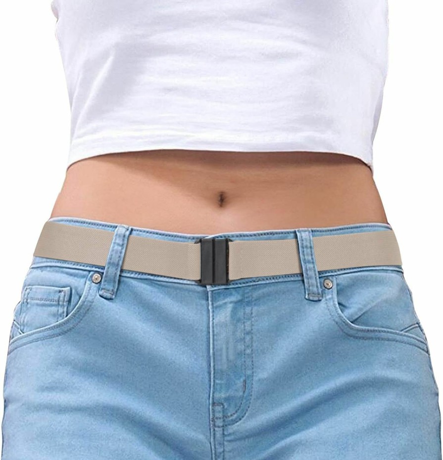 SUOSDEY Suosdey Women Invisible Belt, Comfortable Adjustable Stretch No Show Belt With Flat Buckle | Belts