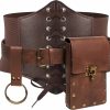 SUMGOGO Sumgogo Womens Corset Belt Belt Pouch Waist Bag Fanny Pack Phone Holder Medieval Renaissance Costume Accessories (Brown, L-Waist/32-43\") | Belts