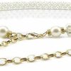 Ya Jin Ya Jin Women'S Fashion Pearl Decorative Metal Waist Chain, White, Size 100Cm | Belts