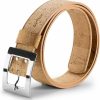 Corkor Women'S Cork Belt Vegan Leather - Adjustable Belt Oversize Belt - Black - 40Mm Wide | Belts