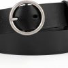 WERFORU Werforu Women Casual Dress Belt Fashion Leather Belt With O Ring Buckle For Jeans Pants | Belts