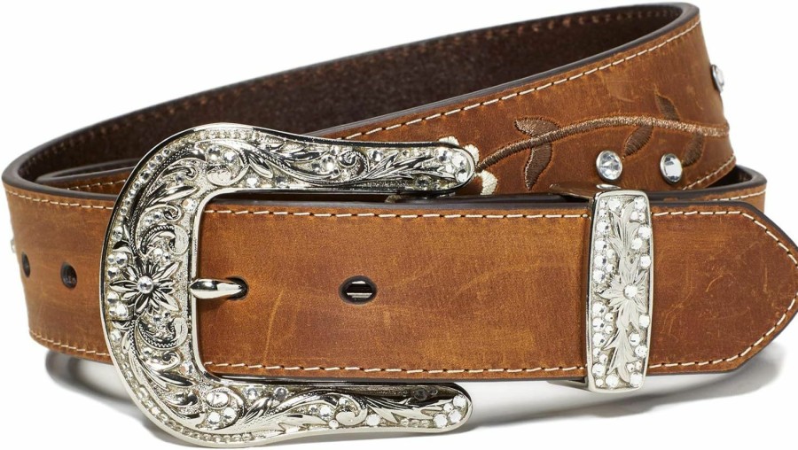 ARIAT Ariat Women'S Floral Stitch Berry Concho Belt | Belts