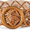 Pinra Pinra Woven Rattan Straw Waist Belt For Women Wooden Buckle Braided Belt Boho Belt For Dress Khaki | Belts