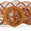 Pinra Pinra Woven Rattan Straw Waist Belt For Women Wooden Buckle Braided Belt Boho Belt For Dress Braided Khaki | Belts