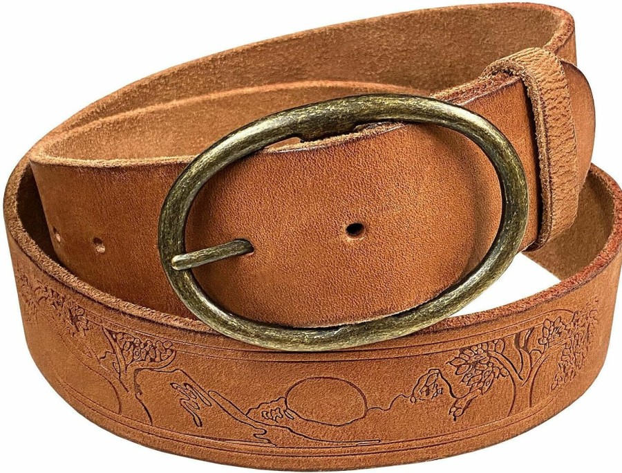 Belts.com Classic Casual Jean Belt Genuine Full Grain Leather Belt Or Strap 1-3/4" (45Mm) Wide | Belts