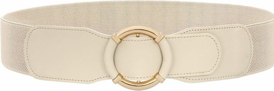 JASGOOD Jasgood Women Wide Waist Belt Stretchy Elastic Vintage Belts For Dress Ladies Belt With Circle Buckle | Belts