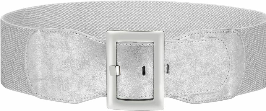 JASGOOD Jasgood Women Dress Waist Belt Stretchy Elastic Vintage Belts For Dress With Metal Buckle | Belts