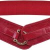 TeeYee Teeyee Women Girl Leather Waist Belt Fashion Hook Design Buckle Wide Chic Elastic Stretched Waist Band | Belts