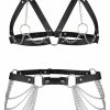 TOPACC Topacc Punk Waist Chain Belt Goth Body Harness For Women Leather Garter Gothic Belts Emo Rave Outfit Cosplay | Belts