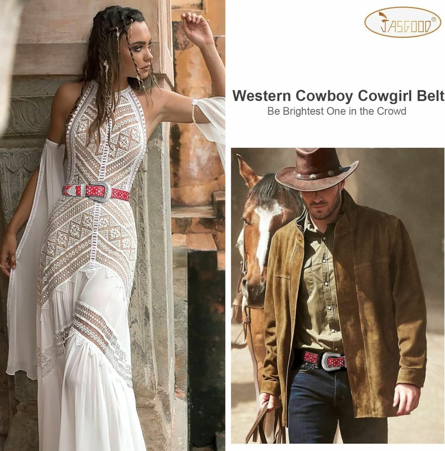 JASGOOD Jasgood Rhinestone Belt For Women And Men Ladies Weatern Cowgirl Cowboy Bling Belt For Jeans Pants Dress | Belts