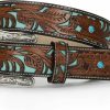 NociHah Nocihah Silver Rhinestone Belt Western Cowgirl Cowboy Belts Vintage Bling Crystal Diamond Studded Leather Belt For Jean Pants | Belts