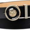 Sam Edelman Sam Edelman Women'S Fully Adjustable Fashion Plaque Buckle Leather Belt For Jeans, Trousers And Dresses | Belts