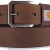 Carhartt Carhartt Men'S A0005502 Saddle Leather Belt - 46 - Carhartt Brown | Belts