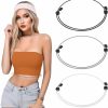 Abeillo Abeillo 3Pcs Crop Adjustable Band, Crop Tucking Band For Shirts, Crop Band For Tucking Shirt, Elastic Crop Band Adjustment For Women/Men (30-36)(3Pcs-Black+White+Grey) | Belts