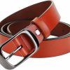 Novetec Women Leather Belts Casual Leather Belt With Pin Buckle Ladies Waist Belt For Jeans Pants | Belts