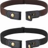 Ultrashang 2 Pack No Buckle Free Elastic Belt For Women Men, Comfortable Adjustable Invisible Stretch Waist Belt For Jeans Shorts Pants | Belts