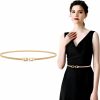 JASGOOD Jasgood Women Skinny Metal Waist Belt Gold Waistband Elastic Metal Chain Waist Belt For Dress | Belts