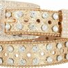 JASGOOD Jasgood Rhinestone Belt For Women Men Western Cowgirl Bling Studded Leather Belt Sparkly Sequin Diamond Belts For Jeans | Belts