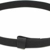 BC Belts Black No Scratch Flex Web Belt With Buckleless Hook And Loop Closure No Buckle No Metal And Tsa Approved | Belts