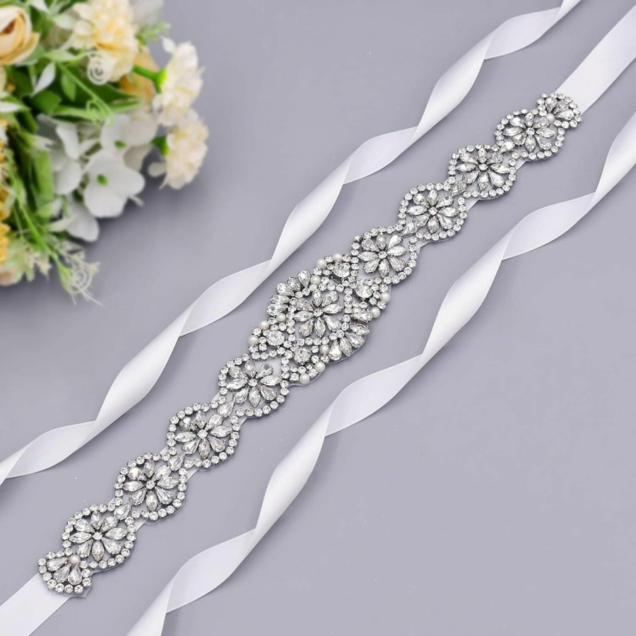 Eiaork Eiaork Bridal Belt Crystal Rhinestone Wedding Dress Sash Women Accessories Handmade | Belts