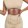 Asooll Asooll Goth Lace Corset Belt Leather Waist Belts Wide Elastic Cinch Waist Corset Party Club Dress Belt For Women And Girls | Belts