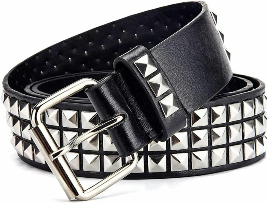 SNCEAW Snceaw Studded Belt, Metal Punk Rock Rivet Belt With Bright Pyramid Studded For Women Men … | Belts