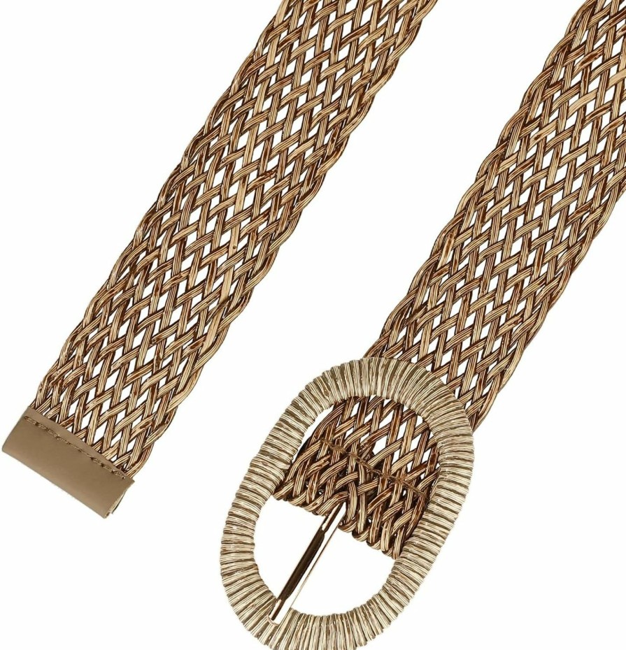 Allegra K Allegra K Womens Skinny Waist Belts Braided Woven Belts For Dress Metal Buckle | Belts