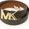 Michael Kors Michael Michael Kors Mk Signature Monogram Logo Reversible Belt (X-Large) | Belts