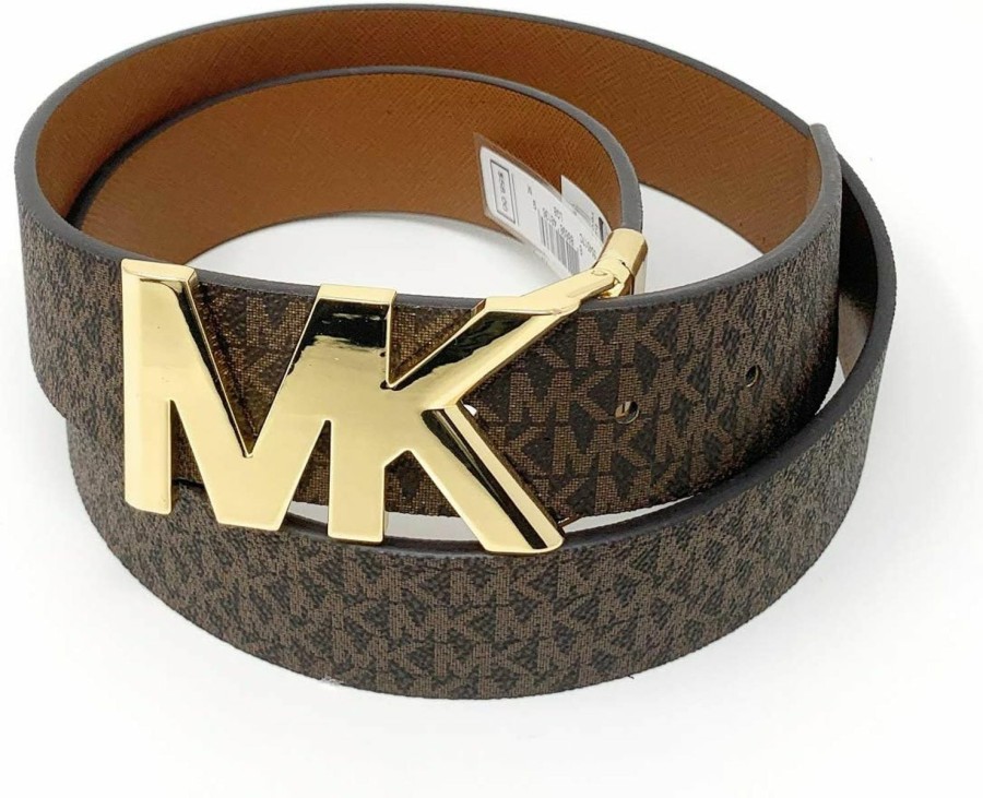 Michael Kors Michael Michael Kors Mk Signature Monogram Logo Reversible Belt (X-Large) | Belts