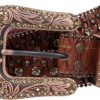 beltiscool Western Cowgirl Faux Alligator Rhinestone Studded Leather Belt | Belts