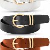 HSHKJ 3 Pack Women'S Belts Cute Belts For Women Faux Leather Skinny Belt For Jeans Dress And Pants | Belts