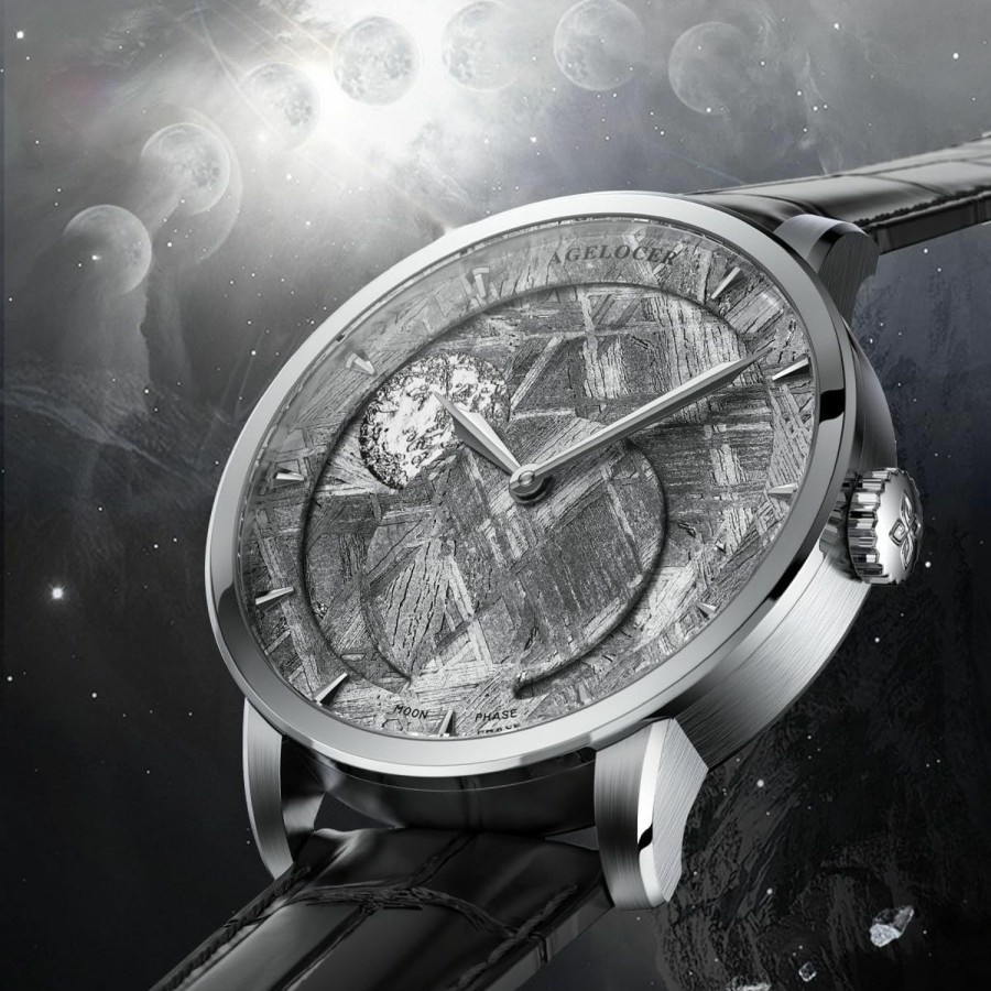 AGELOCER Agelocer Astronomer Natural Meteorite Dial Men'S Luxury Automatic Mechanical Watch Birthday Gift For Boyfriend | Belts