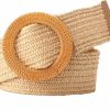 SeptCity Septcity Women Woven Rattan Wide Stretch Straw Belt | Belts