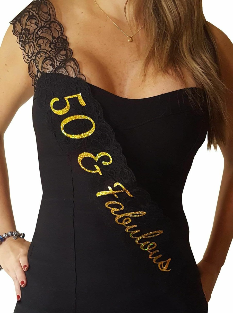 Girlz Nights Girlz Nights 50 & Fabulous Lace Sash - 50Th Birthday Sash | Belts