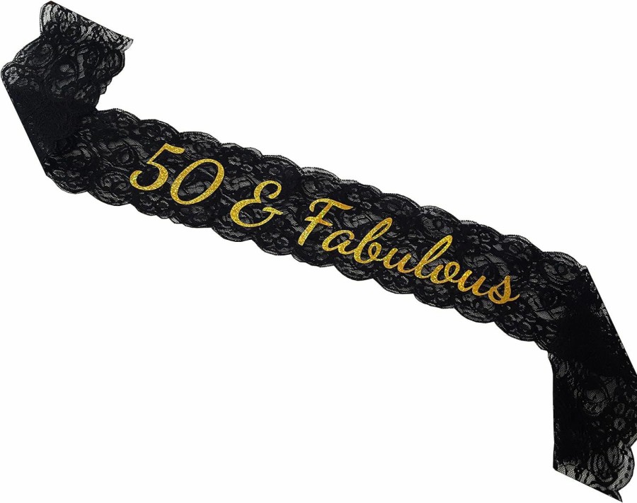 Girlz Nights Girlz Nights 50 & Fabulous Lace Sash - 50Th Birthday Sash | Belts