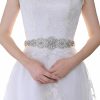 TRiXY Bridal Wedding Belt Sash, Bridal Belt Hand Rhinestone Wedding Belt For Bride Crystal Sash Women Dress Accessories | Belts