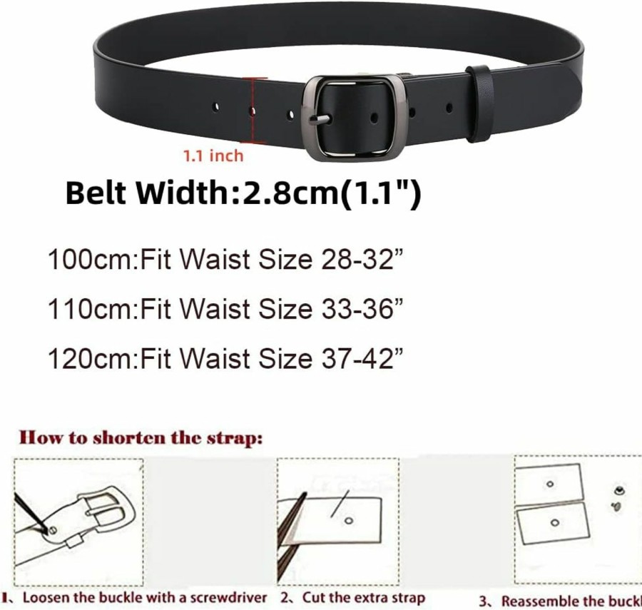 IWFTC Women Leather Belt, Fashion Ladies Belt With Pin Buckle For Jeans Pants Fashion Dress Belt | Belts