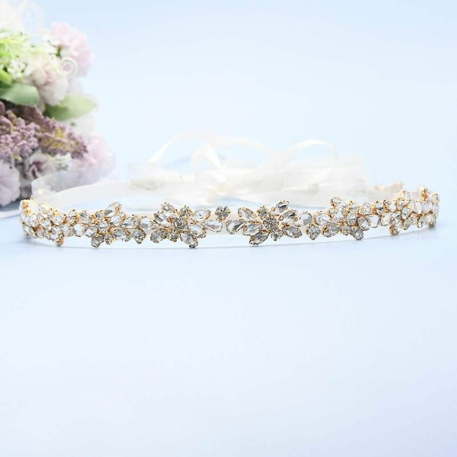 HONGMEI Hongmei Thin Bridal Belt Rhinestone Wedding Belt Bridesmaid Sash Women Dress Accessories | Belts