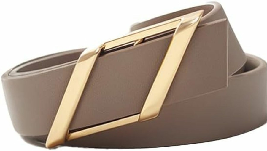 GOELIA Goelia Womens Bovine Leather Belt Thin Waist Belt For Women Fashion For Dresses Jeans Pants With Irregular Buckle | Belts