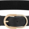 XZQTIVE Xzqtive Women Elastic Stretchy Belts For Dress Pant Comfortable Stretch Ladies Waist Belt With Fashion Gold Buckle | Belts