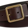 Levi's Levi'S Women'S Slim Casual Leather Jean Belt With Square Center Bar Buckle (Regular And Plus Sizes) | Belts