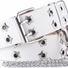 BOMAI Black Punk Belt Pu Leather Studded Holes Star Belt For Jeans Uni | Belts