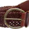 beltiscool Women'S 2" (50Mm) Braided Woven Leather Belt With Horseshoe Buckle | Belts