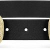 WHIPPY Whippy Vintage Western Leather Belt For Women Double Buckle Retro Cowgirl Waist Belts For Jeans Pants And Dresses Black | Belts